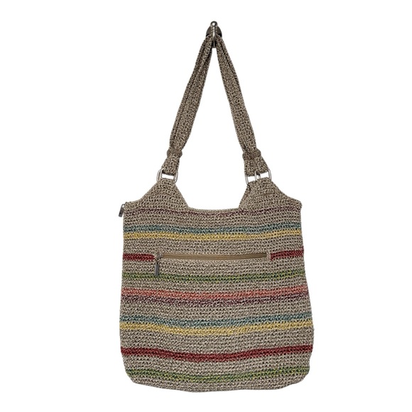The Sak Handbags - THE SAK BELLE COLORFUL STRIPED WOVEN HOBO SHOULDER BAG